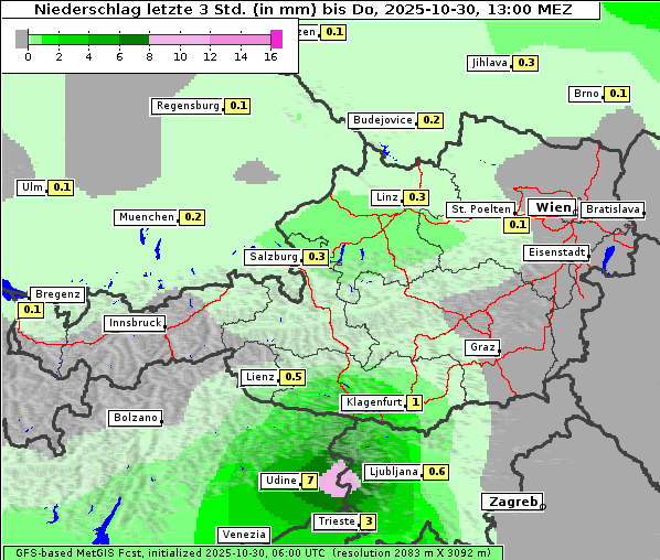 Niederschlag, 30. 10. 2025
