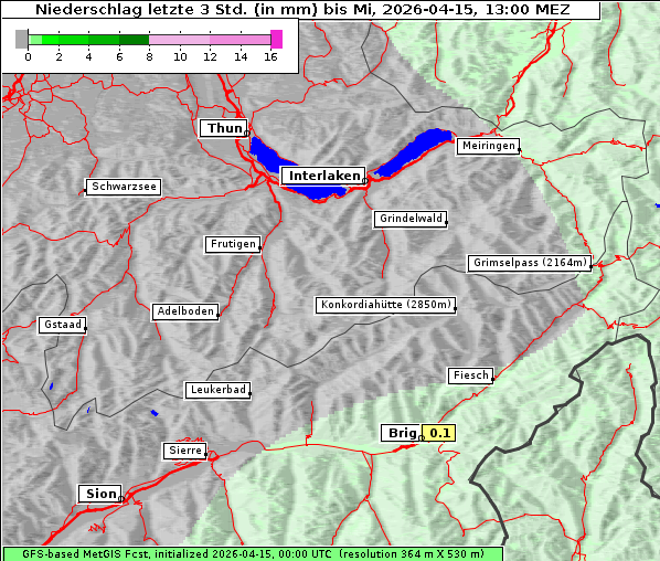Niederschlag, 15. 4. 2026