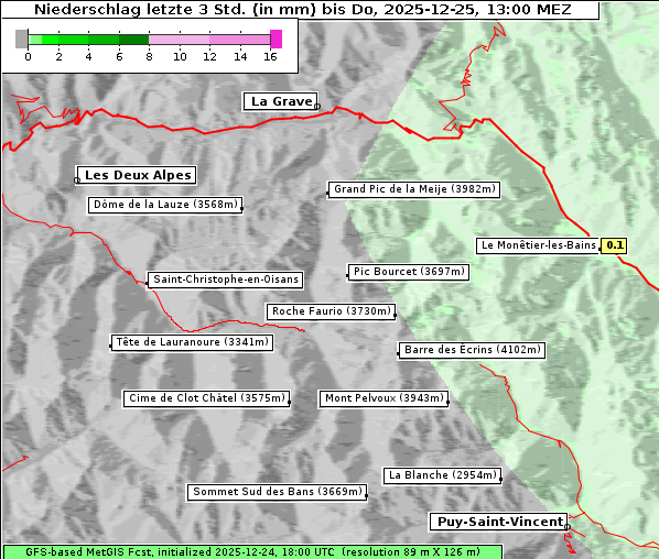 Niederschlag, 25. 12. 2025