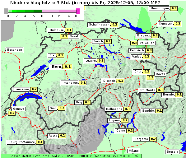 Niederschlag, 5. 12. 2025