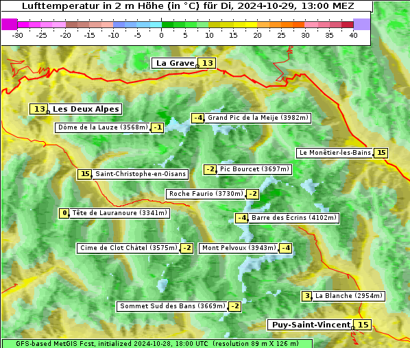 Temperatur, 29. 10. 2024