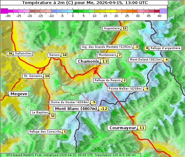 Temperatur, 15. 4. 2026