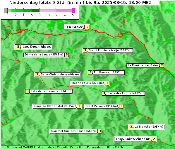 Niederschlag, 15. 3. 2025