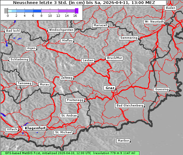 Neuschnee, 11. 4. 2026