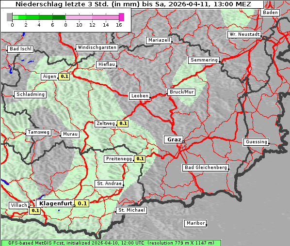 Niederschlag, 11. 4. 2026