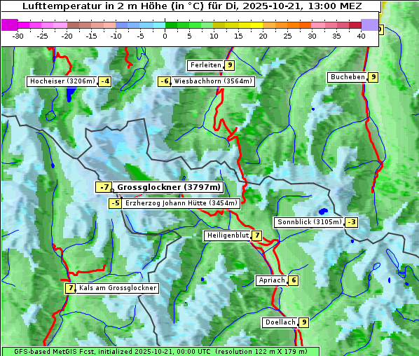 Temperatur, 21. 10. 2025