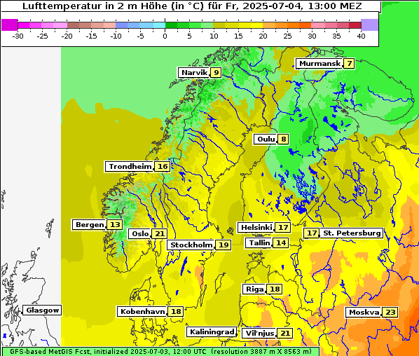 Temperatur, 4. 7. 2025