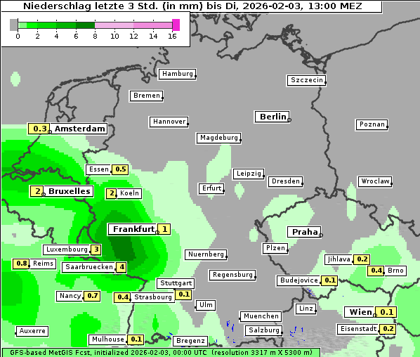 Niederschlag, 3. 2. 2026