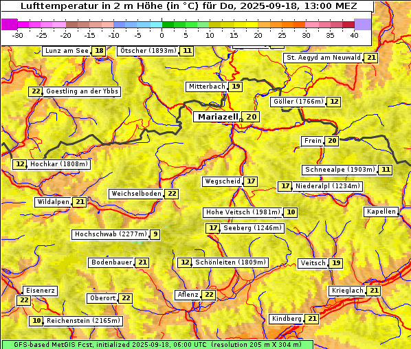 Temperatur, 18. 9. 2025