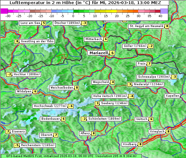 Temperatur, 18. 3. 2026