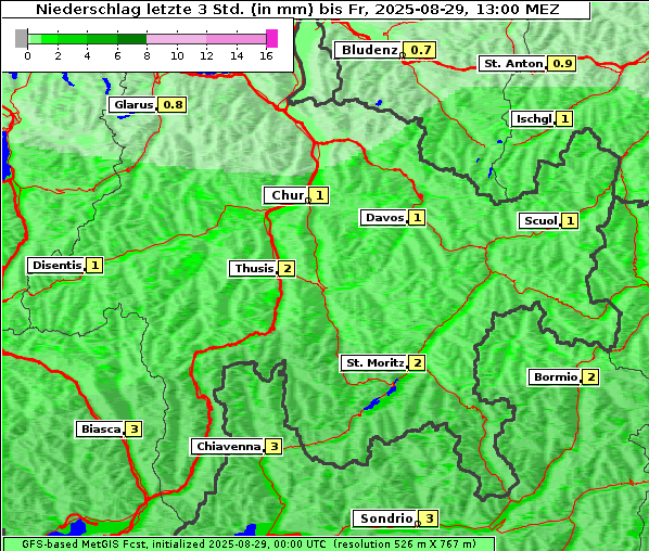 Niederschlag, 29. 8. 2025