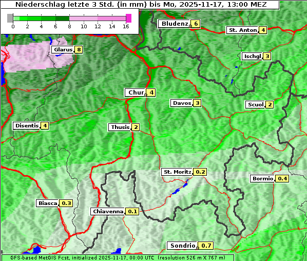 Niederschlag, 17. 11. 2025