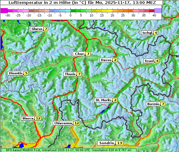 Temperatur, 17. 11. 2025