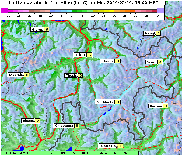 Temperatur, 16. 2. 2026