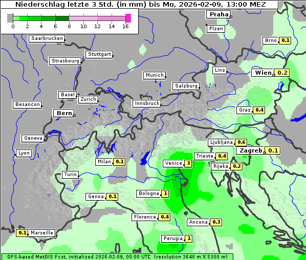 Niederschlag, 9. 2. 2026