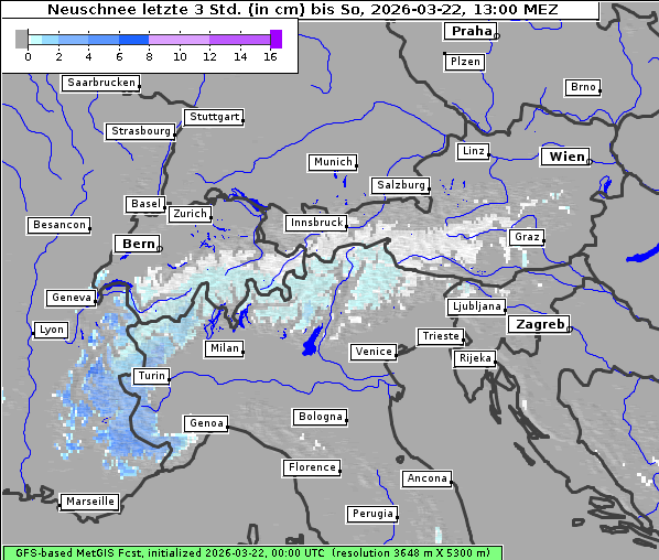 Neuschnee, 22. 3. 2026