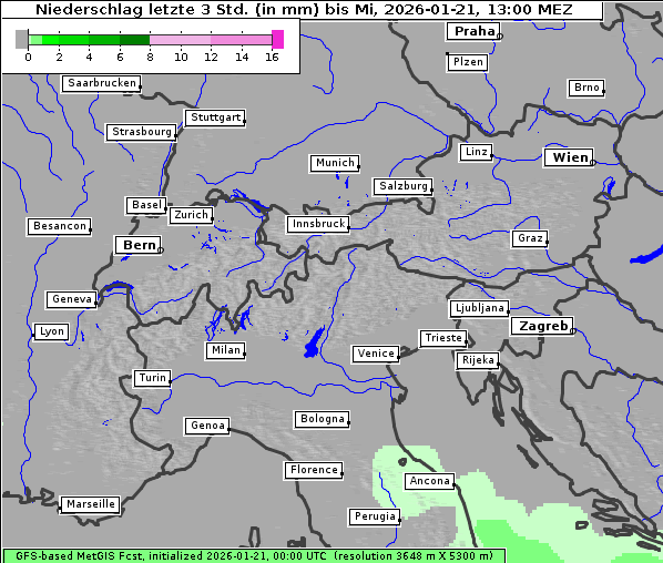 Niederschlag, 21. 1. 2026