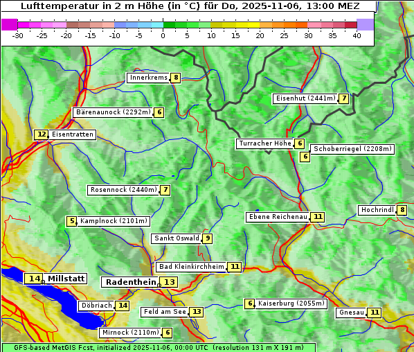 Temperatur, 6. 11. 2025