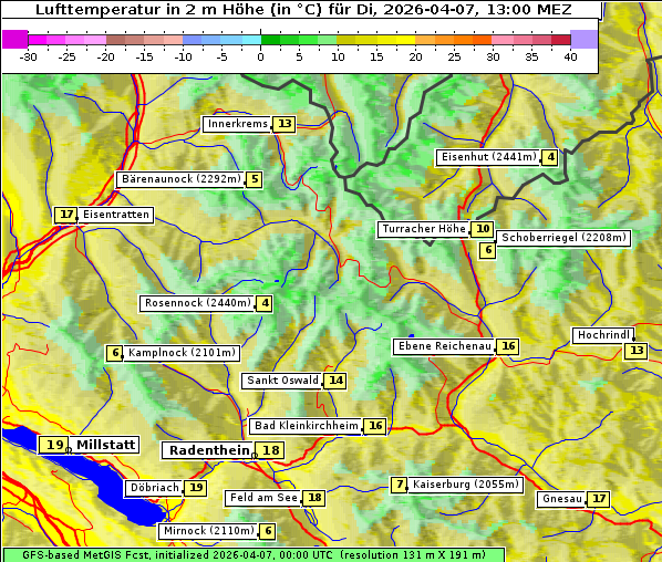 Temperatur, 7. 4. 2026