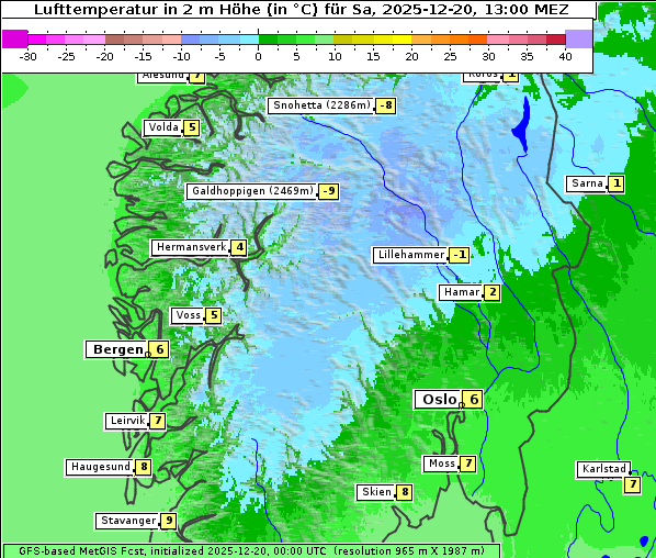 Temperatur, 20. 12. 2025