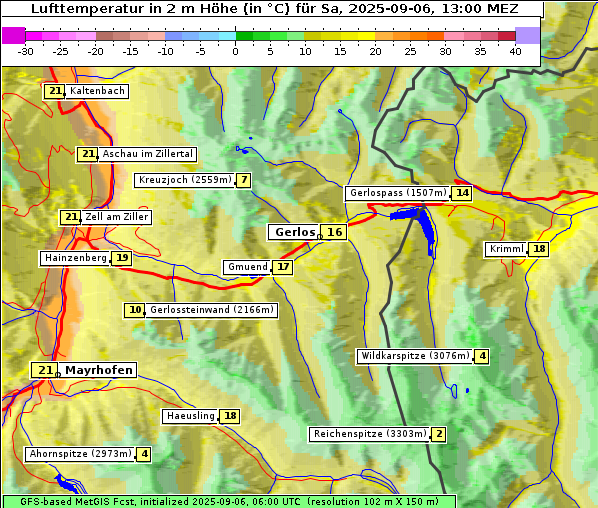 Temperatur, 6. 9. 2025