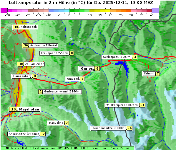 Temperatur, 11. 12. 2025