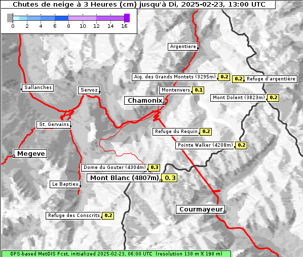 Neuschnee, 23. 2. 2025