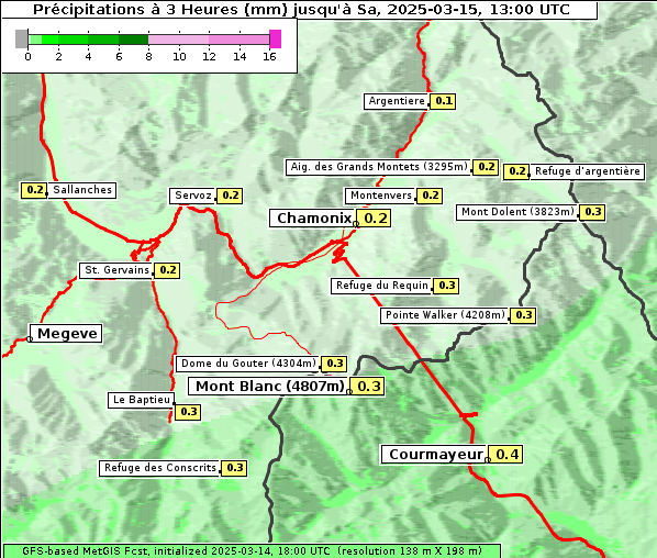 Niederschlag, 15. 3. 2025