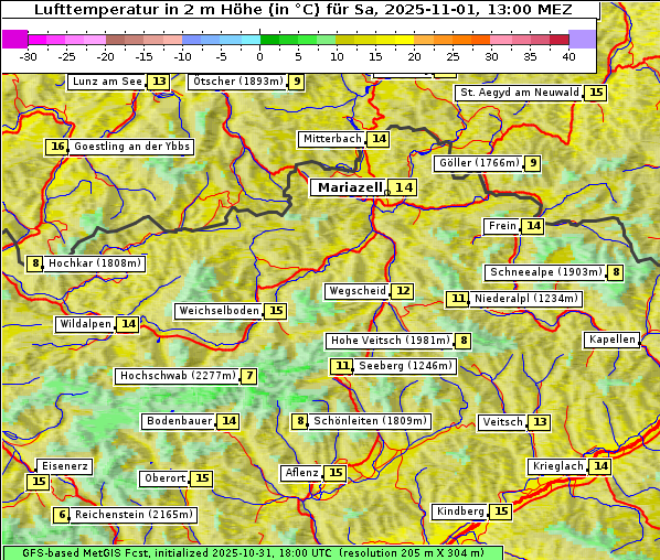 Temperatur, 1. 11. 2025