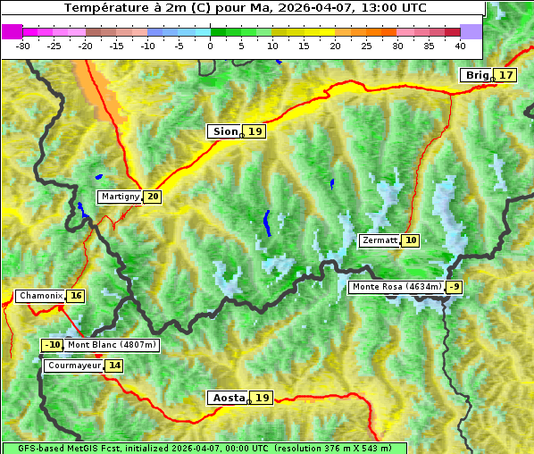 Temperatur, 7. 4. 2026