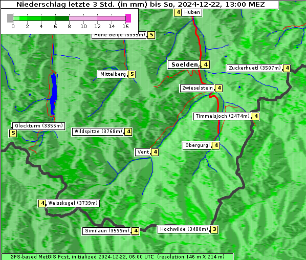 Niederschlag, 22. 12. 2024