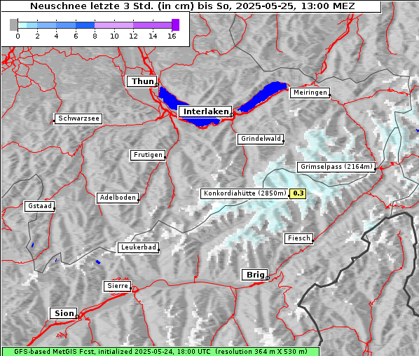 Neuschnee, 25. 5. 2025
