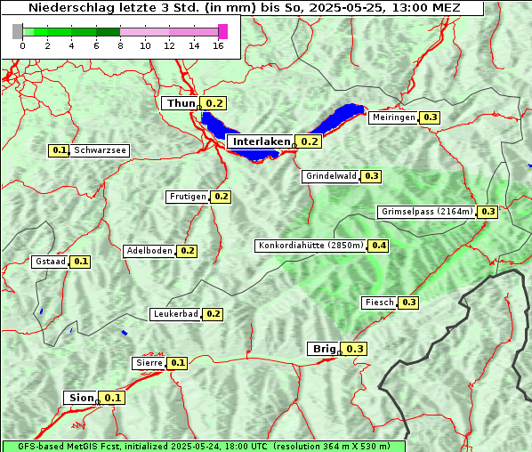 Niederschlag, 25. 5. 2025