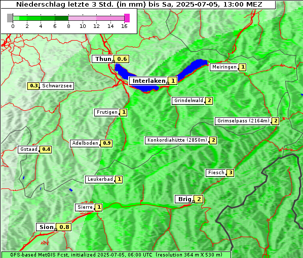 Niederschlag, 5. 7. 2025