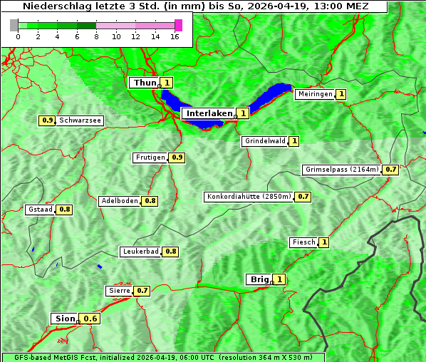 Niederschlag, 19. 4. 2026