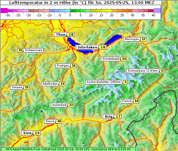 Temperatur, 25. 5. 2025