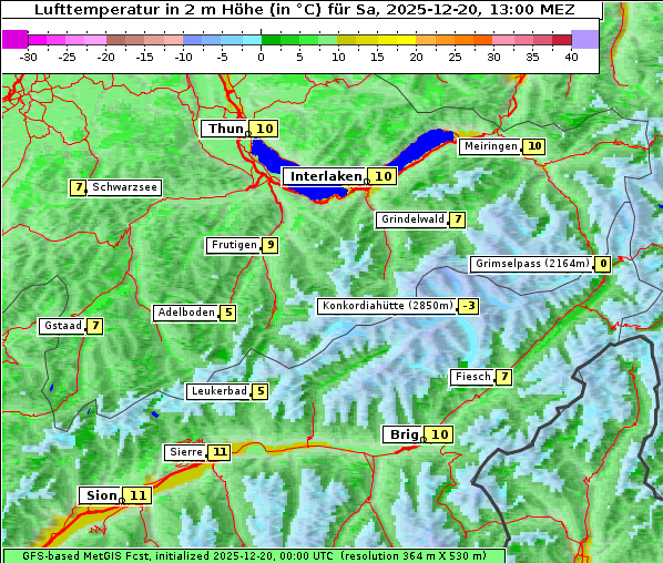 Temperatur, 20. 12. 2025