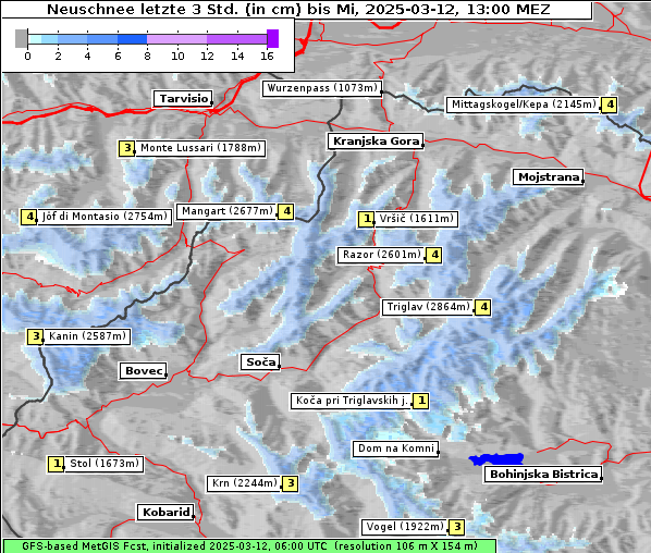 Neuschnee, 12. 3. 2025