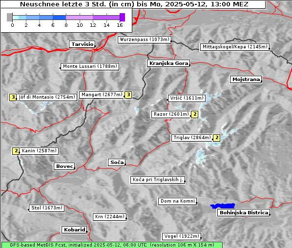 Neuschnee, 12. 5. 2025