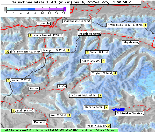 Neuschnee, 25. 11. 2025