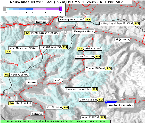 Neuschnee, 16. 2. 2026