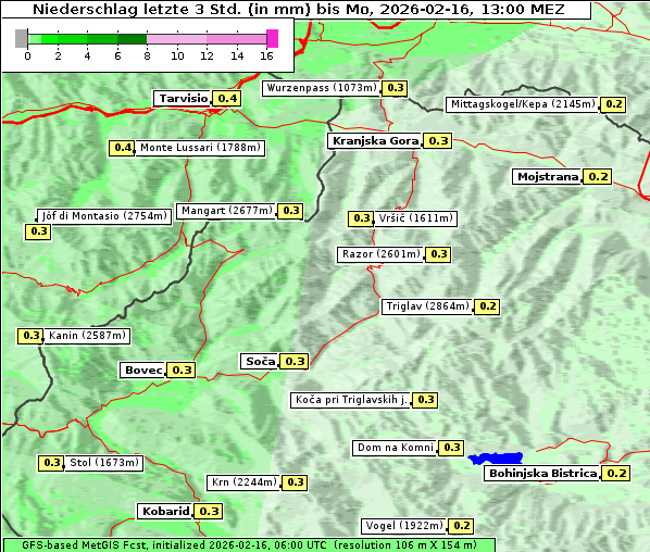 Niederschlag, 16. 2. 2026