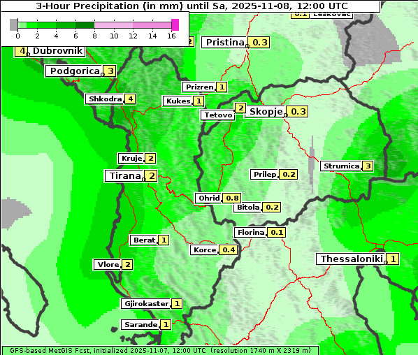 Niederschlag, 8. 11. 2025