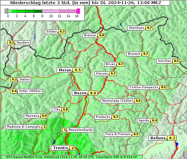 Niederschlag, 26. 11. 2024