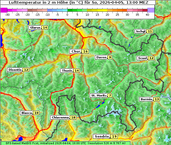 Temperatur, 5. 4. 2026