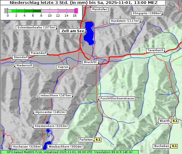 Niederschlag, 1. 11. 2025