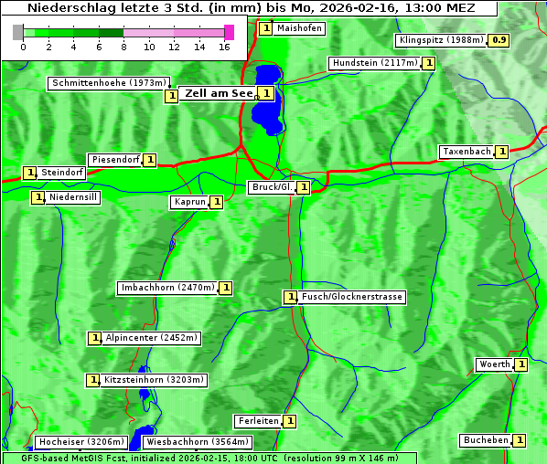 Niederschlag, 16. 2. 2026