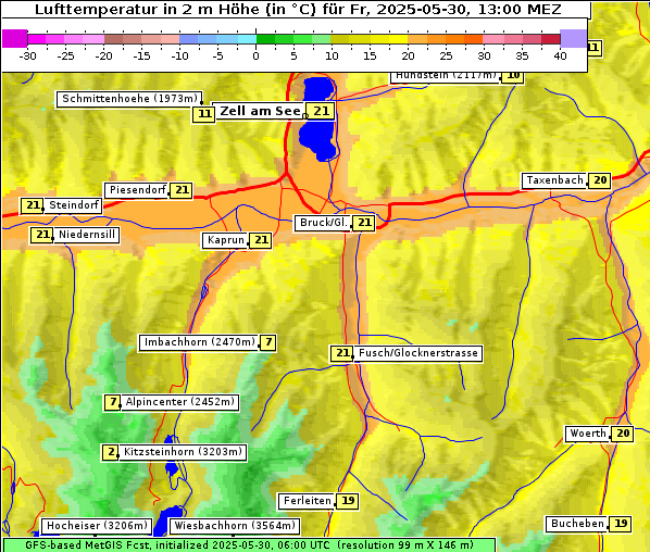 Temperatur, 30. 5. 2025