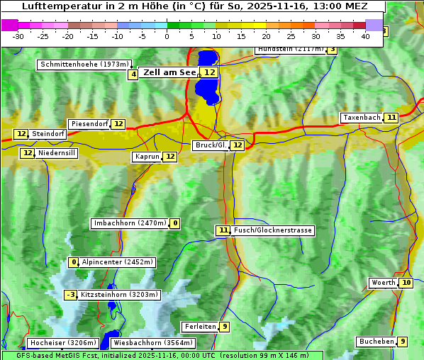 Temperatur, 16. 11. 2025