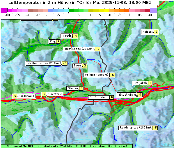 Temperatur, 3. 11. 2025